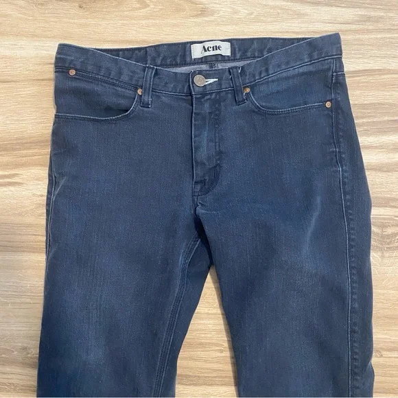 Acne Max Thunder Dark Blue Jeans – Size 32 / 28 - Picture 1 of 8